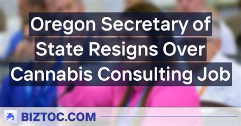 Oregon secretary of state resigns due to marijuana job